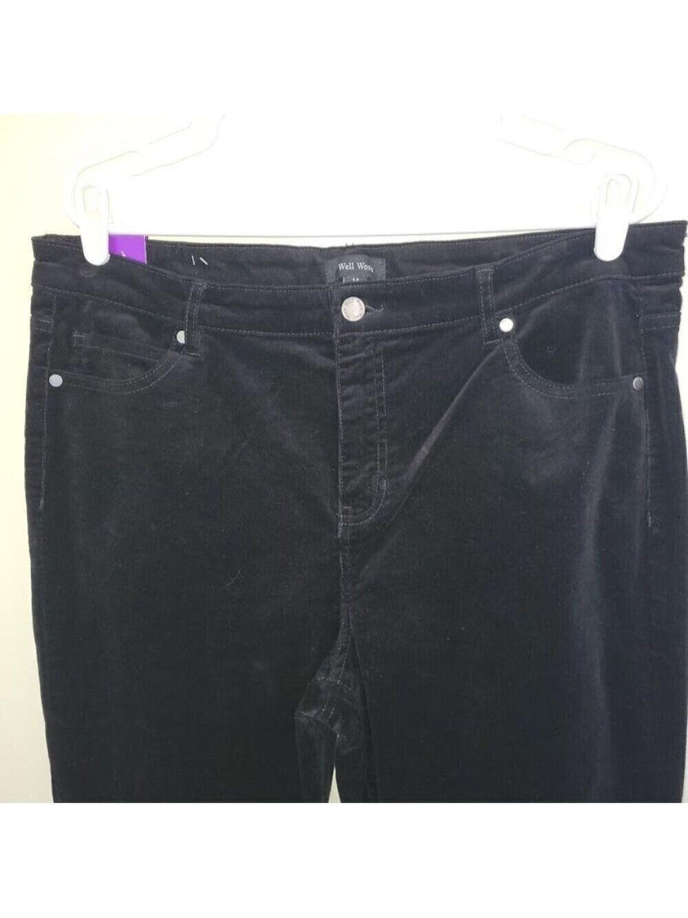 Well Worn Corduroy Skinny Pants Black High-Rise Super Soft Women's Size 14 NWT - Picture 5 of 13